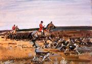 unknow artist Classical hunting fox, Equestrian and Beautiful Horses, 010. USA oil painting artist